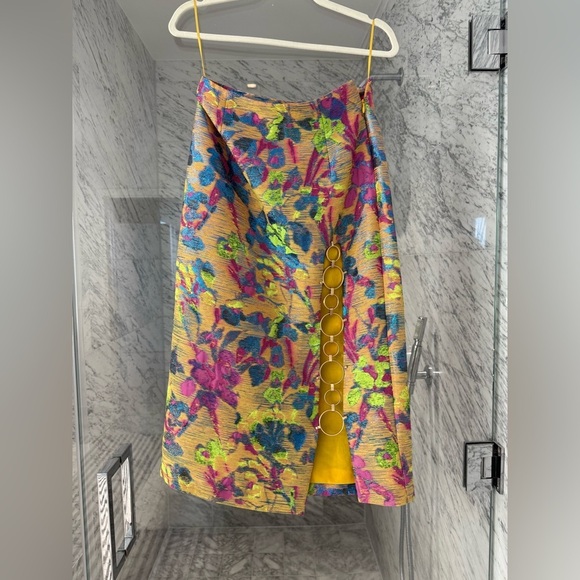Cult Gaia “Celia” Jacquard Skirt – Bold Floral with ring accent detail size 2 - Picture 10 of 12